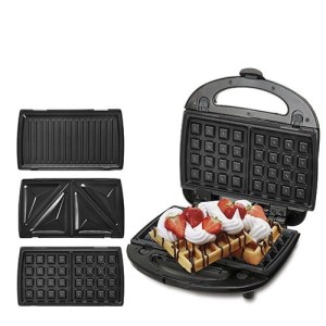 Grill Opiekacz Gofrownica 3w1 Inox Moc 1000W Camry CR3024
