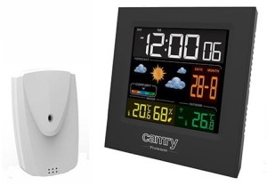 Bezprzewodowa stacja pogody temperatura wilgotność zegar alarm Camry CR1166 zasilacz 230V