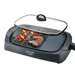 Grill elektryczny z pokrywą duża moc 3000W Adler AD6610