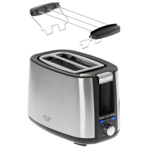 Toster z regulacją mocy opiekania ruszt tacka 900W Adler AD3214