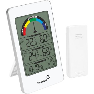 Bezprzewodowa stacja pogody temperatura wilgotność RCC zegar budzik Biowin 250202