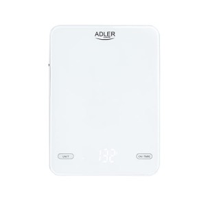 Waga kuchenna szklana LED 10kg/1g ładowana przez USB Adler AD3177W