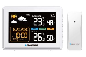 Stacja pogody bezprzewodowa temperatura wilgotność ciśnienie alarm Blaupunkt WS30WH