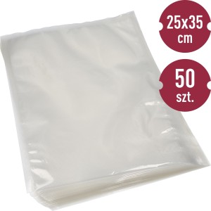 Worki moletowane do zgrzewarki próżniowej 25x35 cm 50 sztuk Browin 320634