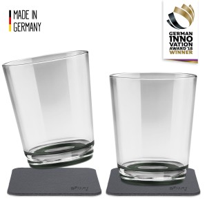 Szklanki magnetyczne 250ml + podkładki 2 komplety Pearl Grey Silwy S025-0507-2