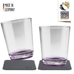 Szklanki magnetyczne 250ml + podkładki 2 komplety Very Berry Silwy S025-0506-2