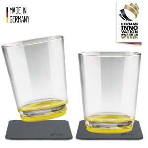 Szklanki magnetyczne 250ml + podkładki 2 komplety Oh Yellow Silwy S025-0505-2