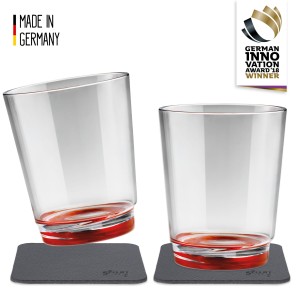 Szklanki magnetyczne 250ml + podkładki 2 komplety Ready Red Silwy S025-0502-2