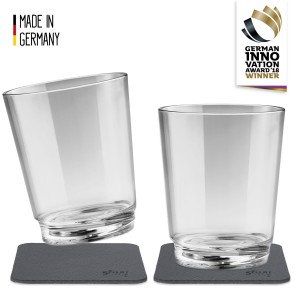 Szklanki magnetyczne 250ml + podkładki 2 komplety The Classic Silwy S025-0501-2