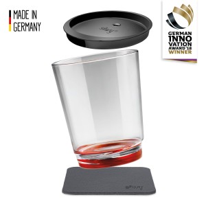 Szklanka magnetyczna 250ml + podkładka Ready Red Silwy S025-1502-1