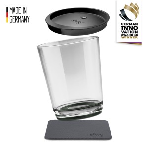 Szklanka magnetyczna 250ml + podkładka Pearl Grey Silwy S025-1507-1