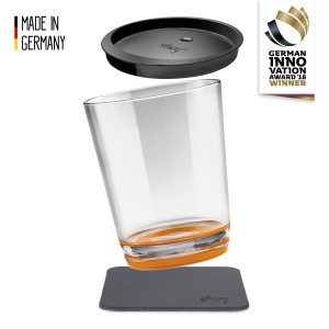Szklanka magnetyczna 250ml + podkładka Hup Orange Silwy S025-1508-1