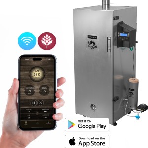 Wędzarnia stalowa 220L elektryczna sterownik Wi-Fi grzałka generator dymu Browin 330348