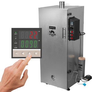 Wędzarnia stalowa 220 L sterownik cyfrowy grzałka 1,5kW generator dymu na 25kg wsadu Browin 330350