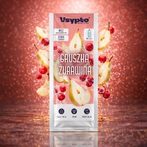 Gruszka żurawina na 1,5L bez cukru do wody z gazem lub bez VSYPTO 9g 2kcal Browin 402022