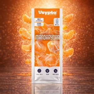 Vsypto smak mandarynka na 1,5L bez cukru 9g woda gaz lub bez 2kcal/100ml Browin 402027