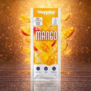 Vsypto smak mango na 1,5L bez cukru 9g woda gaz lub bez 2kcal/100ml Browin 402028