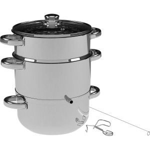 Sokownik nierdzewny z parowarem 5l Browin 800505