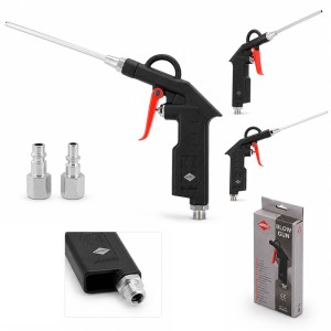 PISTOLET do PRZEDMUCHU DŁUGI 100mm do 12 BAR + 2 NYPLE AIRPRESS 4300011