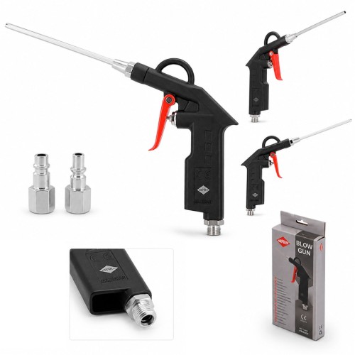 PISTOLET do PRZEDMUCHU DŁUGI 100mm do 12 BAR + 2 NYPLE AIRPRESS 4300011