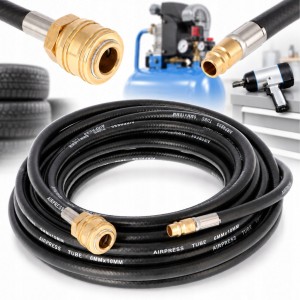 Wąż pneumatyczny gumowy okuty 10 x 6 mm 10 m z szybkozłączkami Airpress 40460