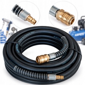 Wąż pneumatyczny gumowy okuty 14 x 8 mm 15 m 20 bar Airpress 40401