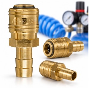 Szybkozłącze pneumatyczne Euro na wąż 12 mm mosiężne Airpress 4346827