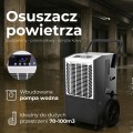 Osuszacz powietrza przemysłowy budowlany mocny pochłaniacz wilgoci 50 l/24 h Adler AD7864