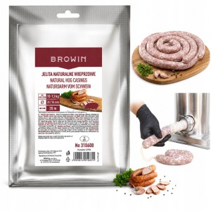 Jelita naturalne wieprzowe Premium 28/30 mm 20 m kiełbasa śląska Browin 310608