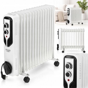 Grzejnik elektryczny olejowy olejak 15 żeberek termostat 1000 W/1500 W/2500 W Adler AD7819