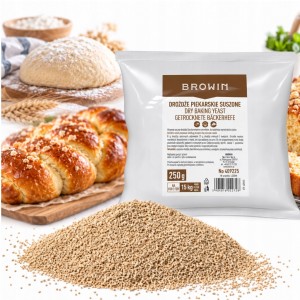 Drożdże piekarskie suche 250 g instant piekarnicze do pieczywa ciast Browin 409225