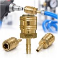 Szybkozłącze pneumatyczne Euro na wąż 6 mm mosiężne Airpress 4301507