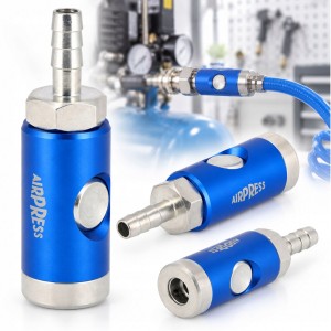 Szybkozłącze pneumatyczne bezpieczne Euro na wąż 8 mm Airpress 43E708