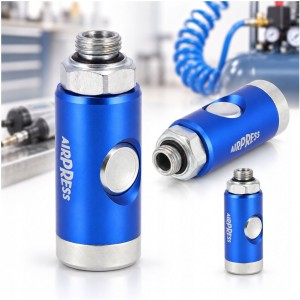 Szybkozłącze pneumatyczne bezpieczne 1/4" Euro gwint zewn. Airpress 43E752