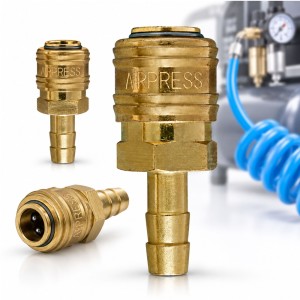 Szybkozłącze pneumatyczne Euro na wąż 13 mm mosiężne Airpress 4301508