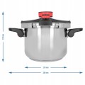 Szybkowar stalowy 6 l regulacja 60/100 kPa średnica 22 cm indukcja Browin 340206