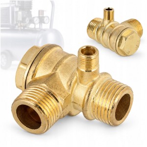 Zawór zwrotny do kompresora pionowego 50 l 1/2" × 1/2" × 1/8" Airpress 4385143